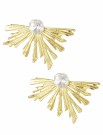 Ear stud leaf -Gold thumbnail