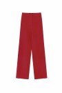 Basic plain trousers taupe red thumbnail