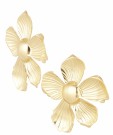 Big flower earrings- Gold thumbnail