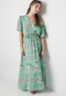 Maxi dress floral green thumbnail