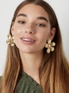 Big flower earrings- Gold thumbnail