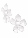 Big flower earrings- Silver thumbnail