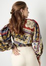 Printed turtle neck crop top thumbnail