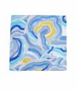 Scarf striped autumn print -blue thumbnail