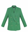 Oversized blazer gold buttons Green thumbnail