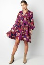 Dress three quarter sleeves Purple thumbnail