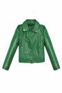 Faux leather jacket Grønn thumbnail