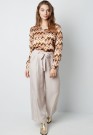 Long pants bow detail beige - L  thumbnail