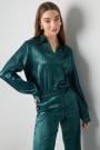 Satin Blouse -Green  thumbnail