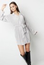 Dress with rib structure Grey  thumbnail