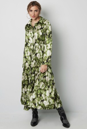 Maxi dress floral print Green
