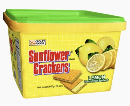 Sunflower lemon Sandwich Crackers 800g pålager 20.august 2026