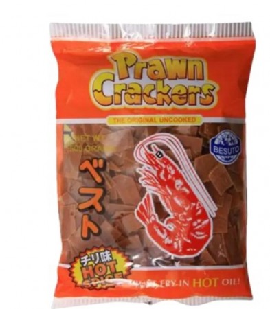 Besuto Prawn Crackers Hot & Spicy 250g Pålager 15.august 2025