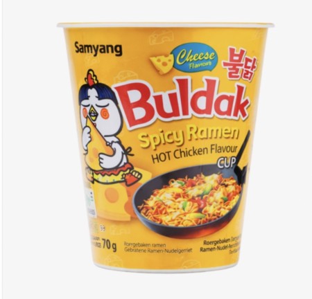 SAMYANG Buldak cup ramen Cheese flavour 70g pålager 28.juli 2026