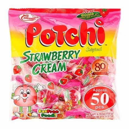 Potchi Strawberry Cream Gummy Candy 50pcs forhåndsbestilling‼️ forventet levering v.11-12