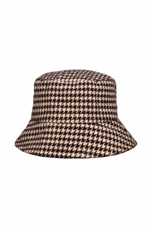 Bucket hat checkerd Brown