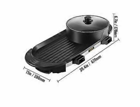 Electric grill 32cm & hot pot 27cm pålager 15.nov