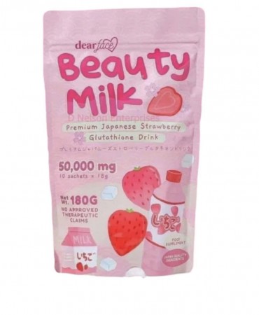 Dear Face Beauty Milk Premium Japanese Strawberry Glutathione Pålager 28.feb