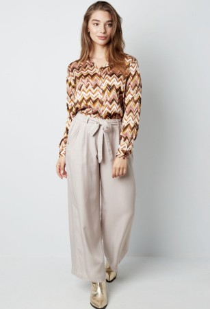 Long pants bow detail beige - L 