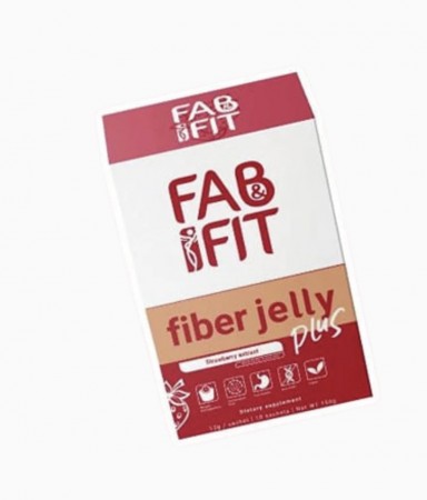 FAB & FIT - Fiber Jelly Plus 15g x 10 sachet- strawberry