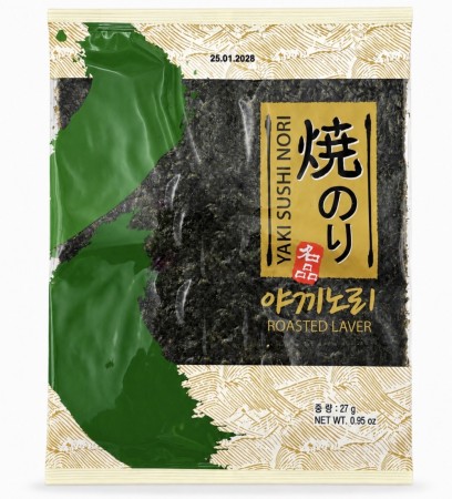 Yaki nori roasted seaweed (Whole - SILVER) 10shts