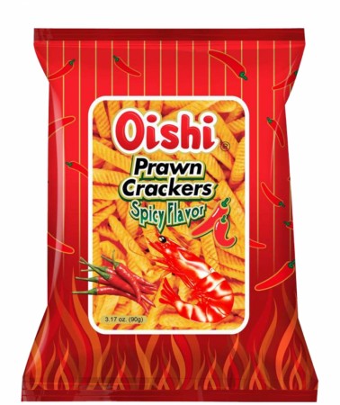 Oishi Prawn Crackers Spicy 60g BFD 20 april 2025