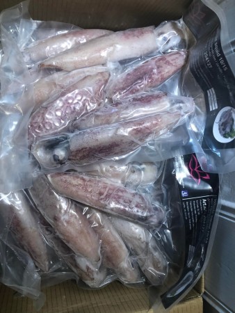 Lotus whole squid cleaned 1kg  pålager 13.januar 2026