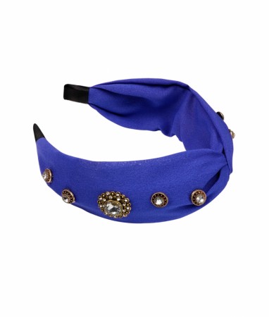 Headband statement stones -  Blue