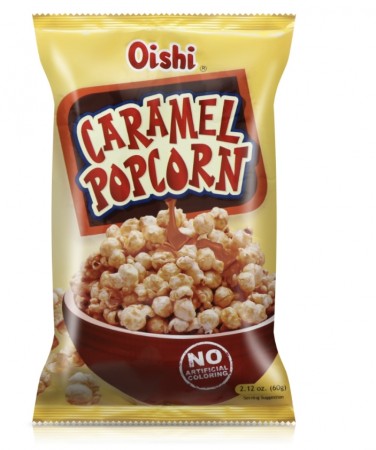 Oishi caramel popcorn 60gforhåndsbestilling‼️ forventet levering v.11-12